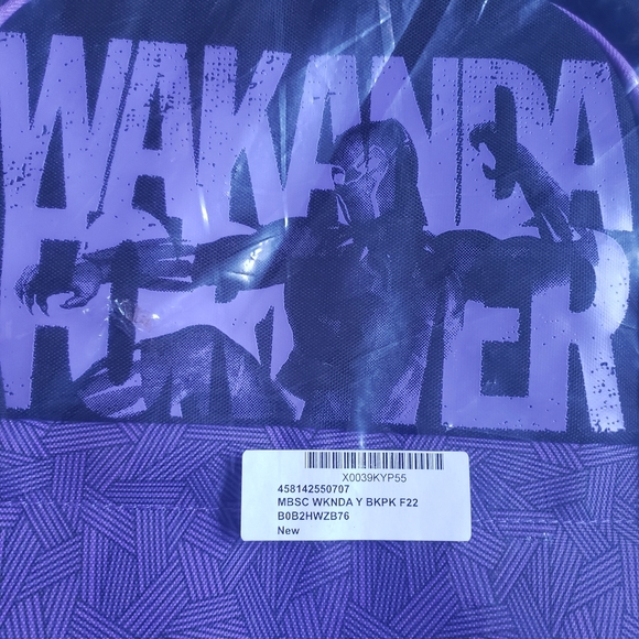 Disney Black Panther Wakanda Marvel Backpack NWT - Picture 2 of 12